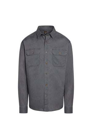 Long Sleeve Weathered Work Shirt - Asphalt