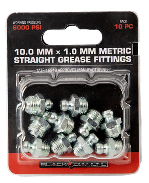 8.0 MM x 1.0 MM Metric Straight Grease Fittings