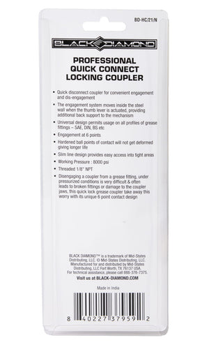 Professional Quick Connect Locking Coupler
