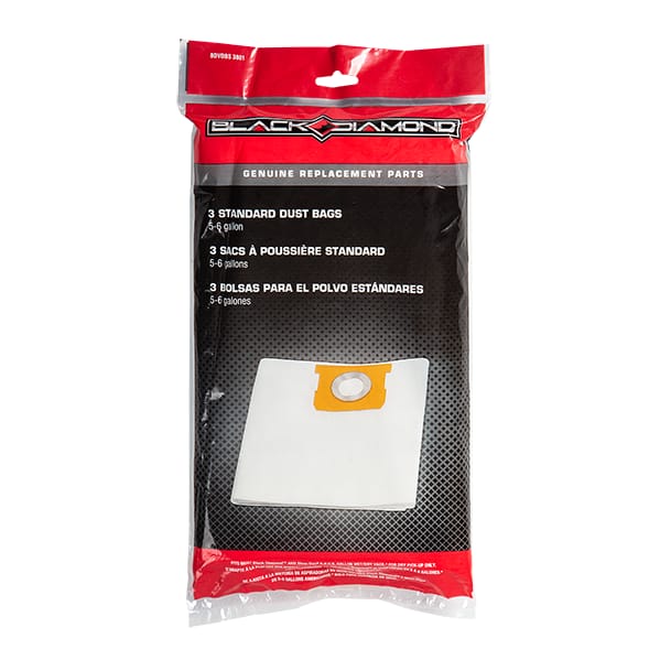 Black Diamond™ 3 Standard Dust Bags - 5-6 Gallon