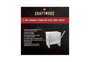 Craftworx™ 17 LBS. Manual Stainless Steel Meat Mixer