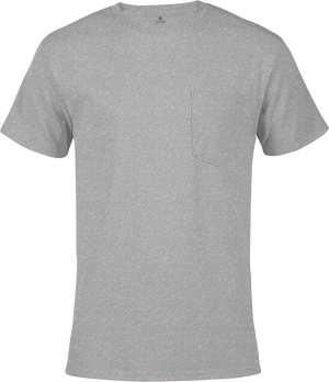 Men's Short Sleeve Crew Neck Pocket Tee - Athletic Heather - Front