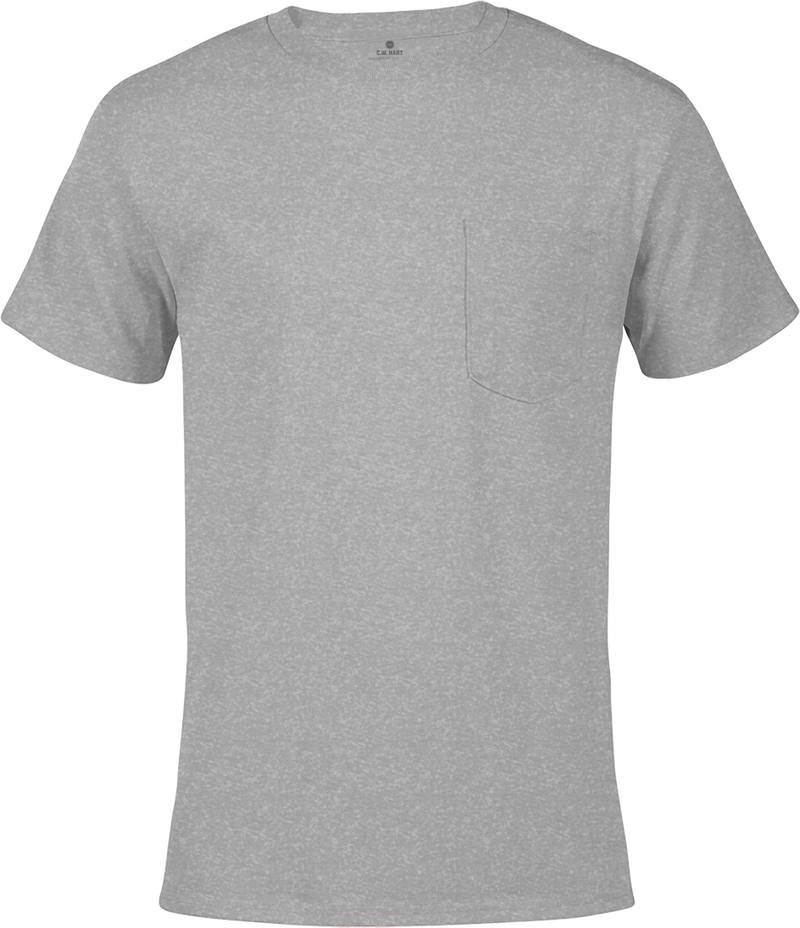 Men's Short Sleeve Crew Neck Pocket Tee - Athletic Heather - Front