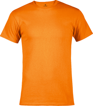 Men's Short Sleeve Crew Neck Tee - Safety Orange - Front