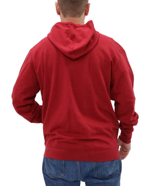Men's Full-Zip Fleece Hoodie - Cardinal Red - Back