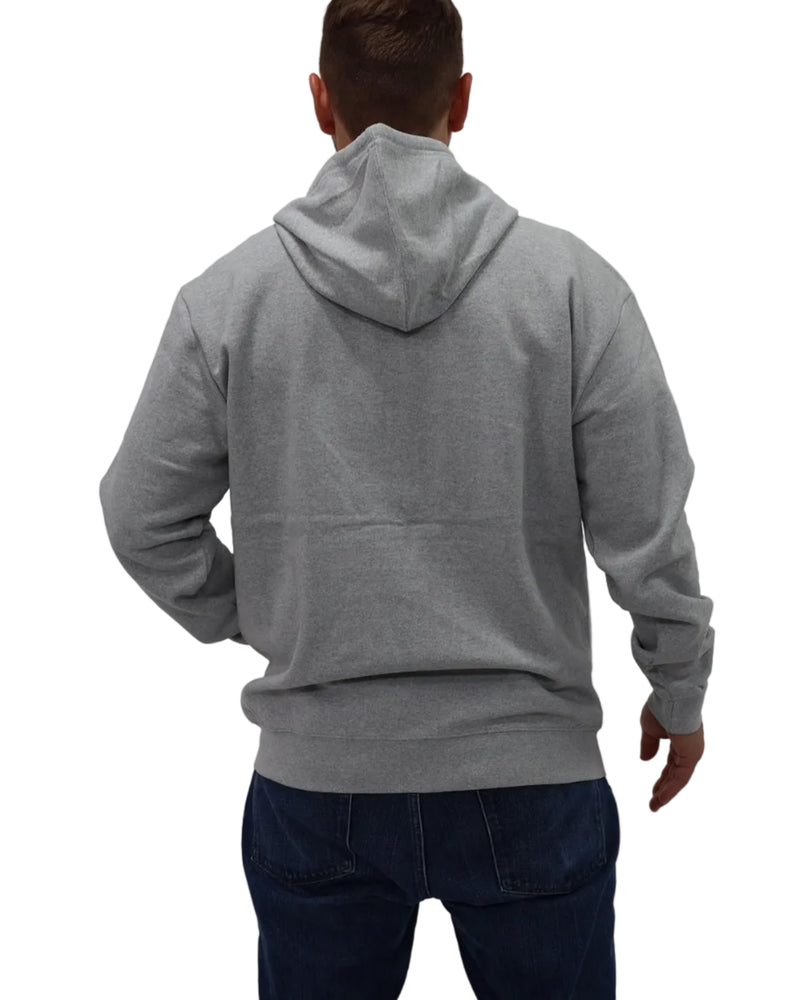 Men's Full-Zip Fleece Hoodie - Light Grey Heather - Back