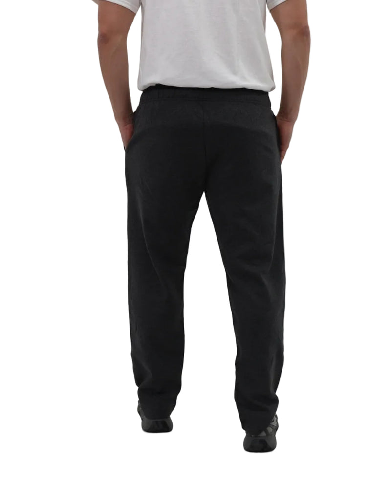 Men's Fleece Sweatpants - Black - Back