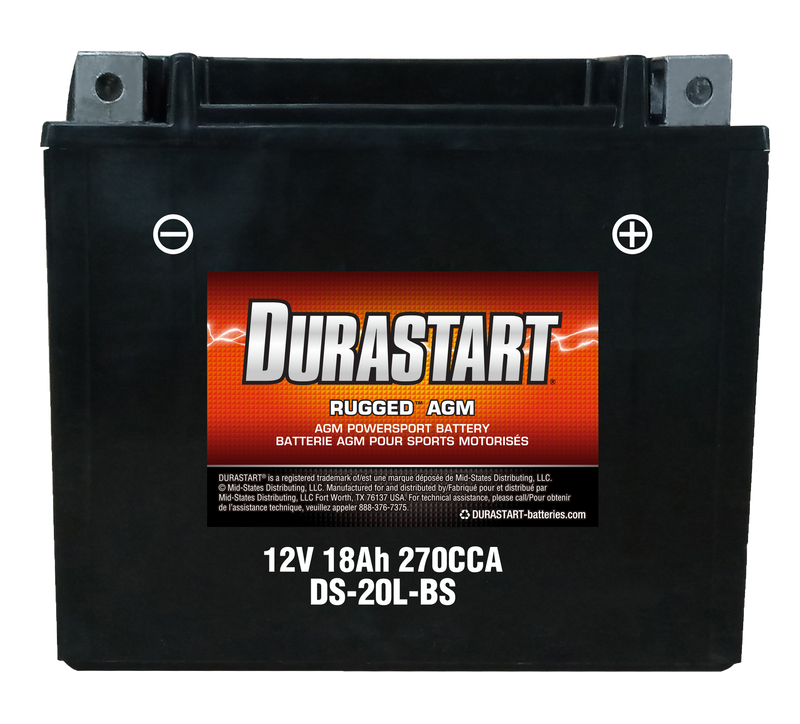 RuggedTM Agm Powersport Battery 20L-Bs