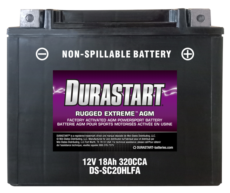 Rugged ExtremeTM Agm Powersport Battery SC20HLFA