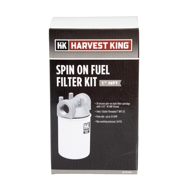 Harvest King 1" NPT Spin On Fuel Filter Kit in retail box
