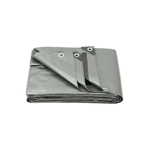 8 FT x 10 FT Silver/Black Reversible Heavy Duty Poly Tarp