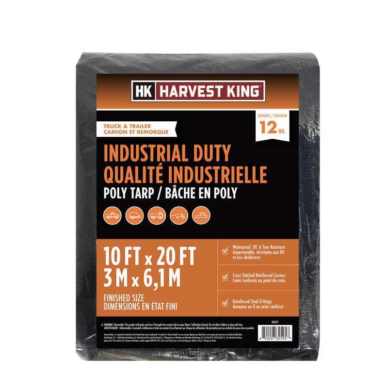 10 FT x 20 FT Industrial Duty Poly Tarp