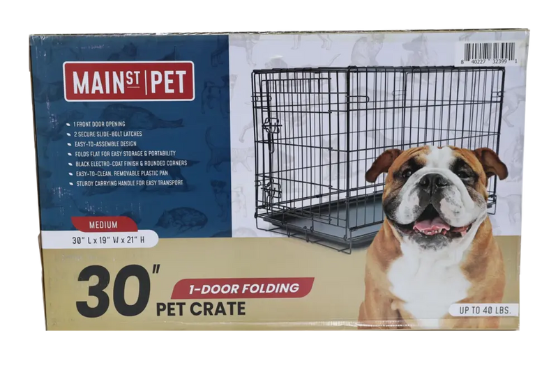 Main St. Pet™ 30" 1-Door Folding Pet Crate