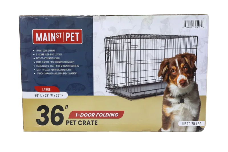 Main St. Pet™ 30" 1-Door Folding Pet Crate