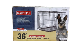 Main St. Pet™ 48" 2-Door Folding Pet Crate with Divider