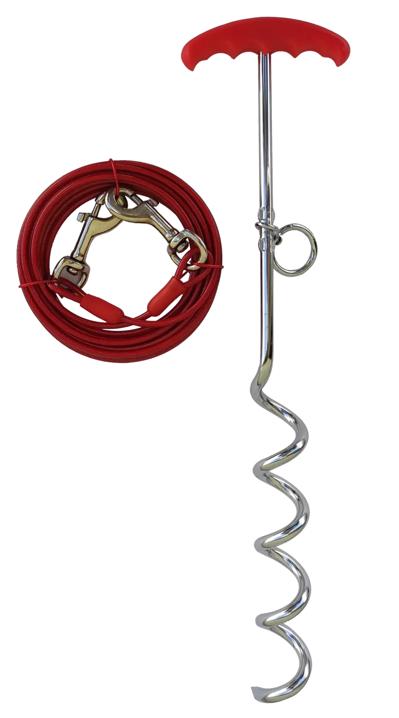 Main St. Pet™ 18" Dog Stake & 20 Ft. Tie-Out Cable Set