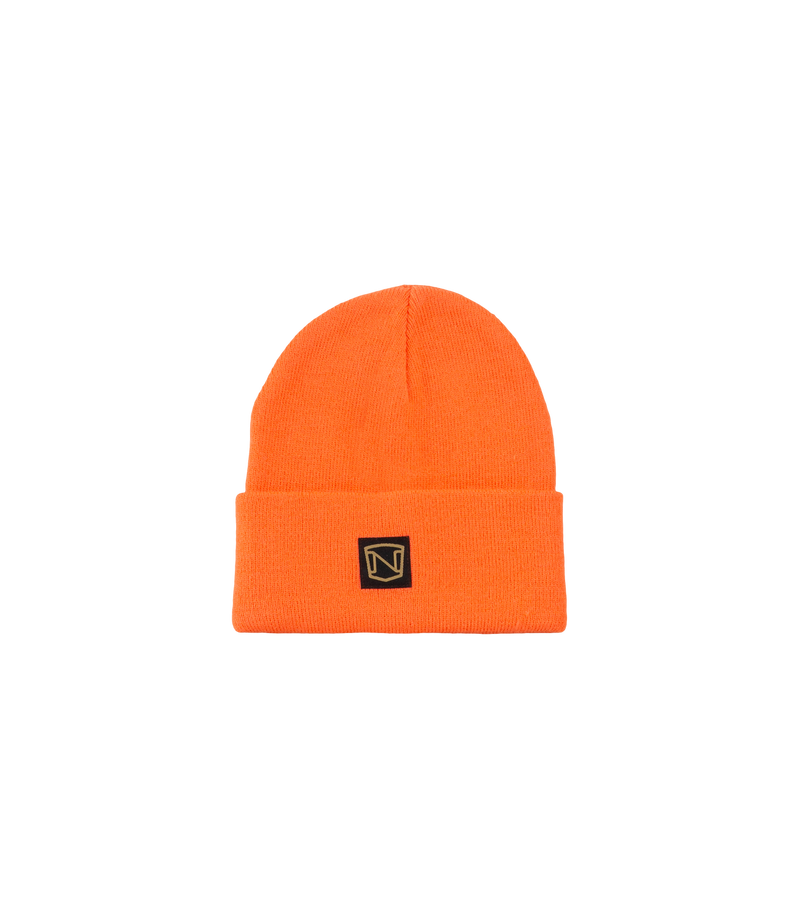 NO-19005-371 Knitted Cuffed Beanie Safety Orange