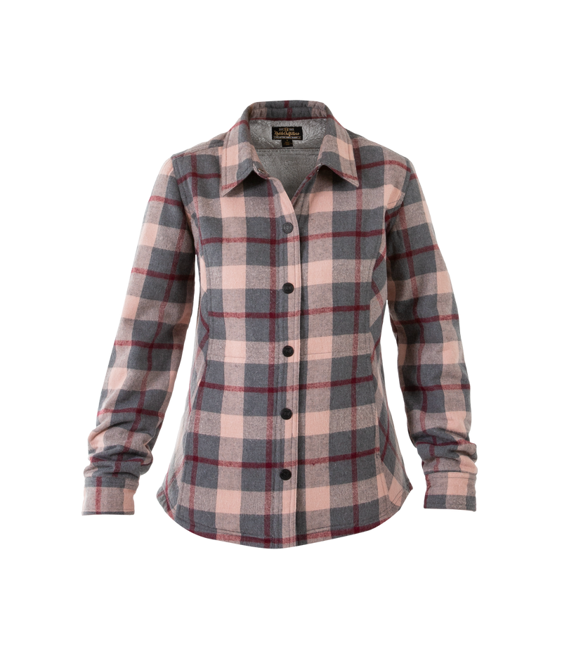NO-28538-516 Women's Shirt Jacket Dusty Rose Plaid
