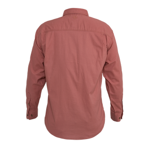 Noble_SP22_MensTops_11049 LS Weathered Work Shirt 123-Clay - Back