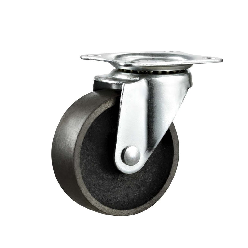 Precision Casters + Wheels™ 3" Swivel Plate Steel Caster