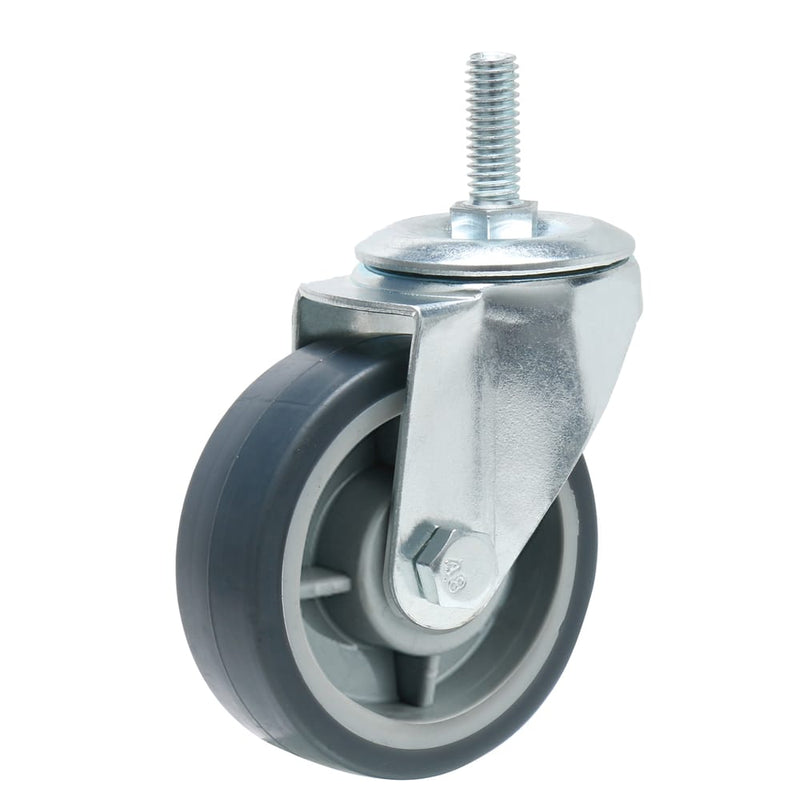 Precision Casters + Wheels™ 2" Swivel Non-Marking TPR Threaded Stem Caster