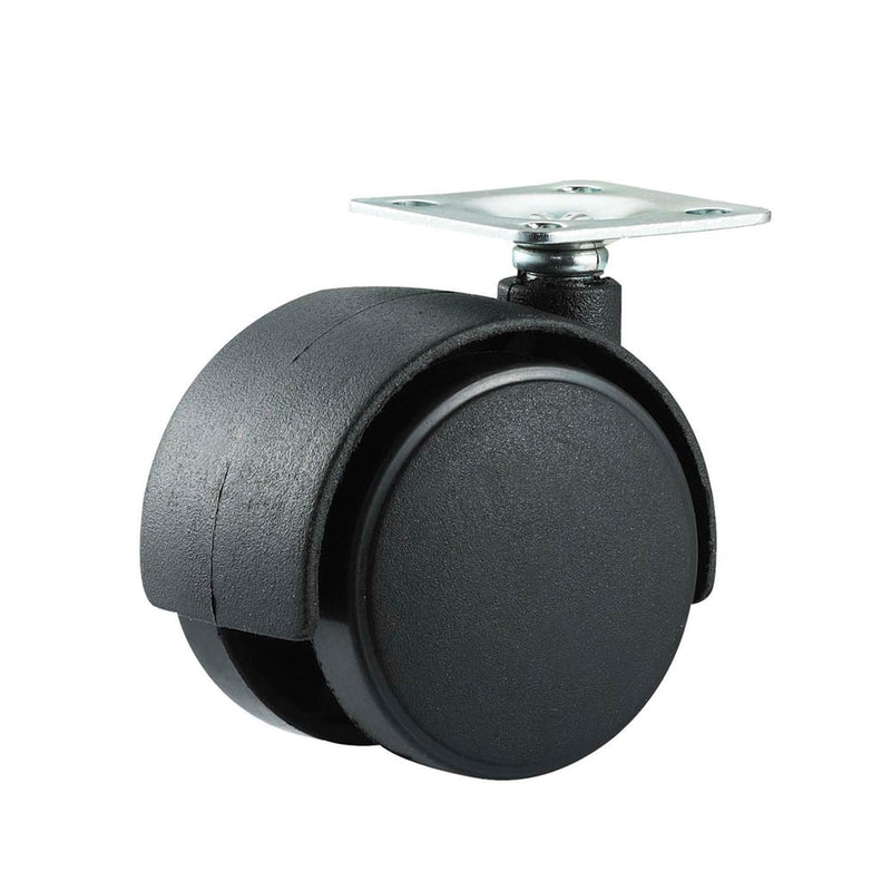 Precision Casters + Wheels™ 2" Plastic Swivel Plate Caster