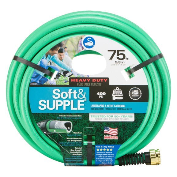 Garden Hose,HD,5/8"x75',S&S