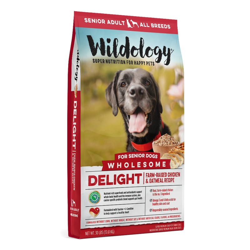 Delight Senior Dry Dog Food - Farm-Raised Chicken & Oatmeal Recipe