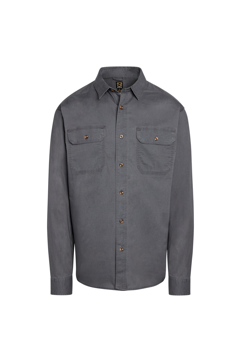 Long Sleeve Weathered Work Shirt - Asphalt