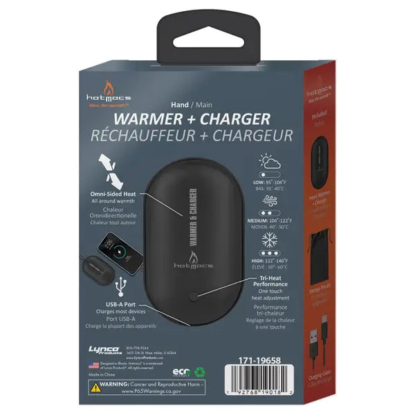 Rechargeable Hand Warmer + Charger
