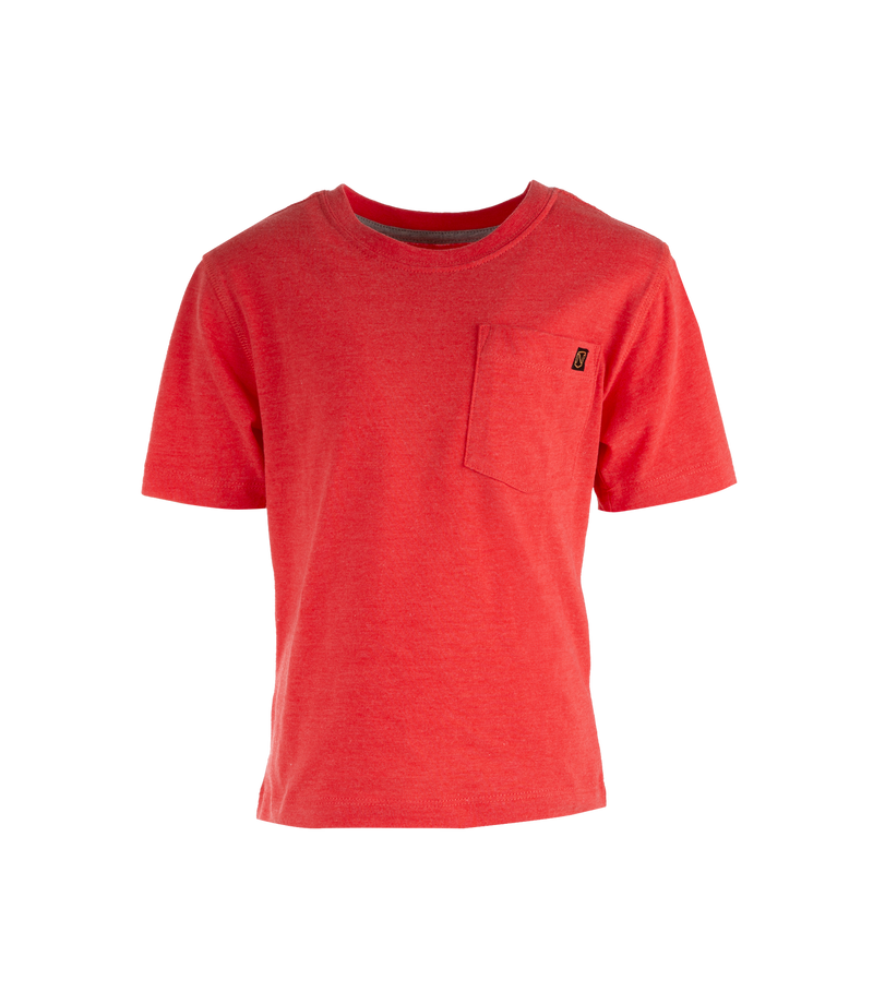 35002-447 The Best Darn Kids Short Sleeve Pocket T Candy Red Heather