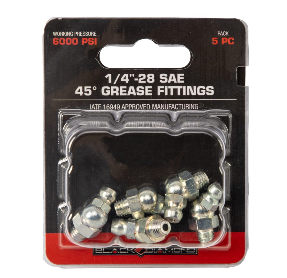 1/4"-28 SAE 45° Grease Fittings
