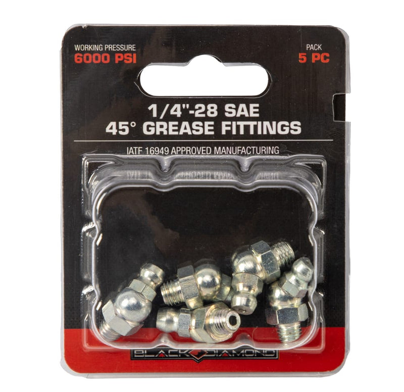 1/4"-28 SAE 45° Grease Fittings