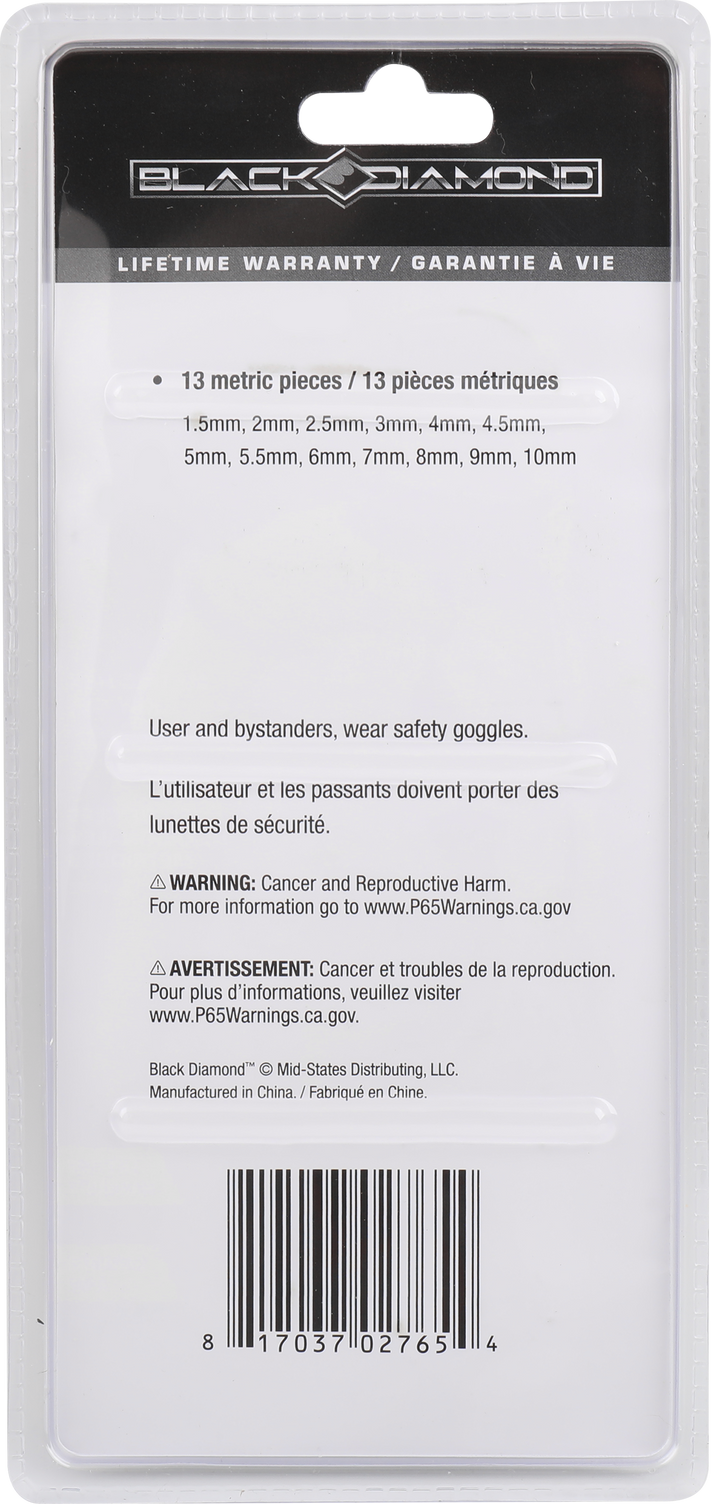 Metric Hex Key Set