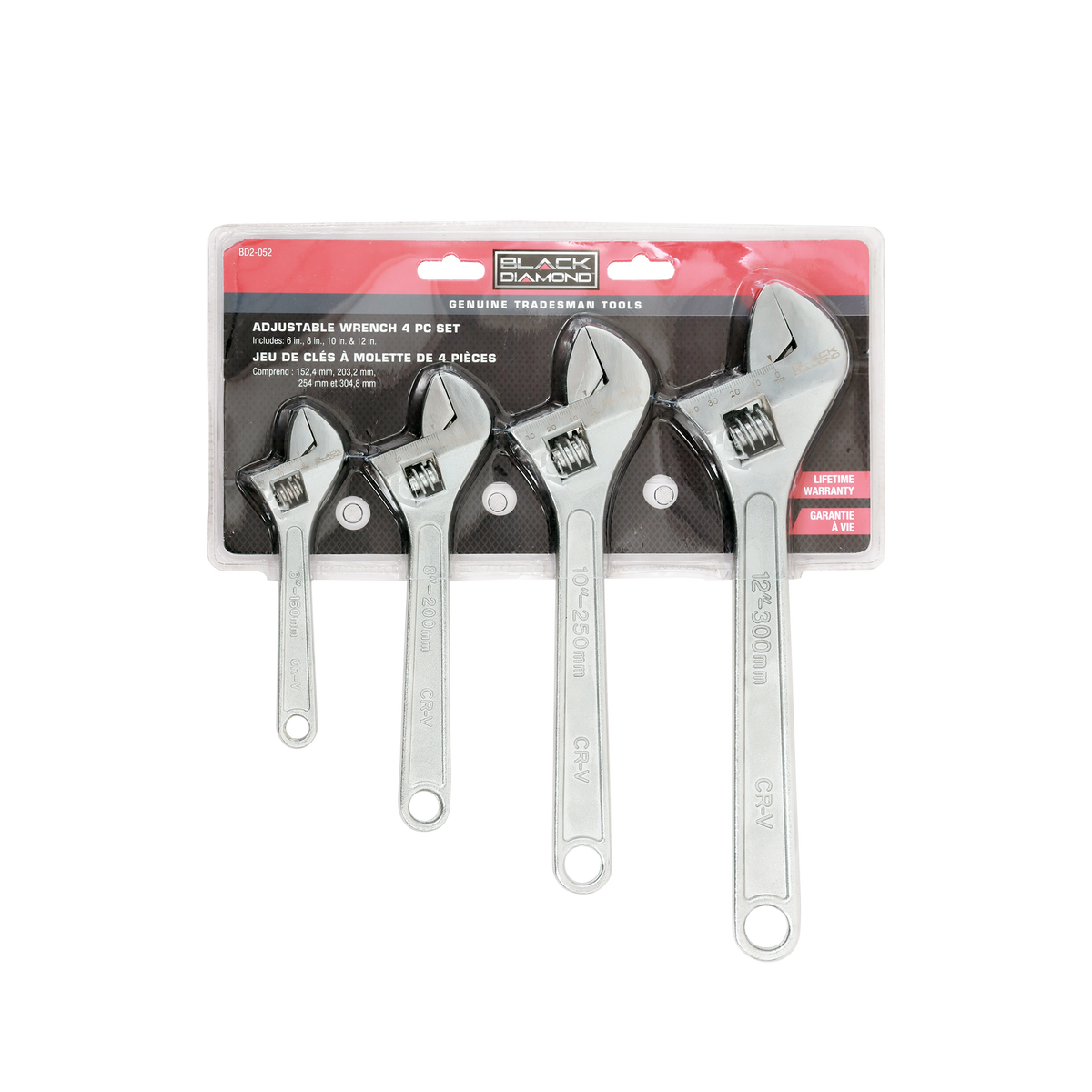 Adjustable Wrench 4 Pc Set