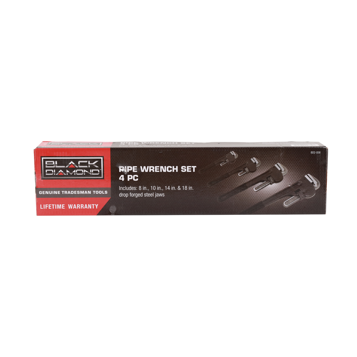Pipe Wrench Set - 4 Pc