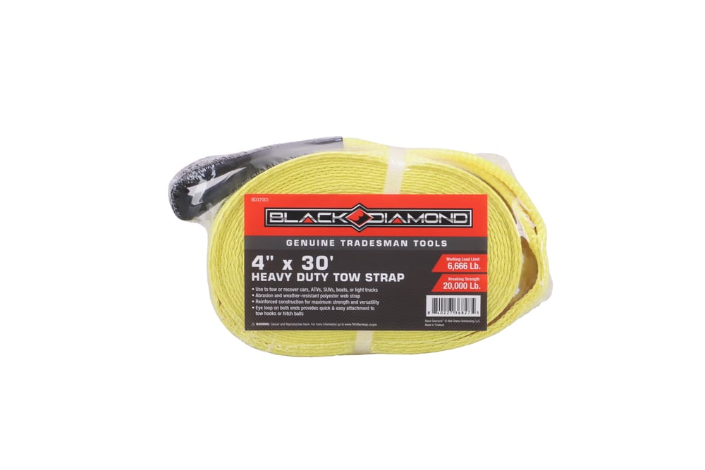 Black Diamond™ 4" x 30' Heavy Duty Tow Strap