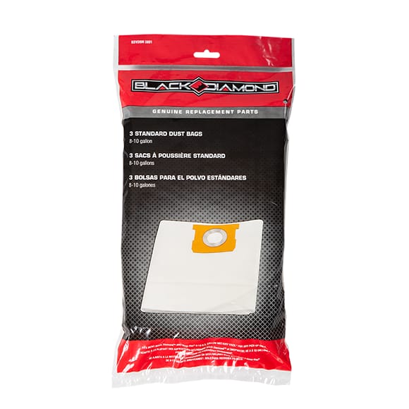 Black Diamond™ 3 Standard Dust Bags - 8-10 Gallon