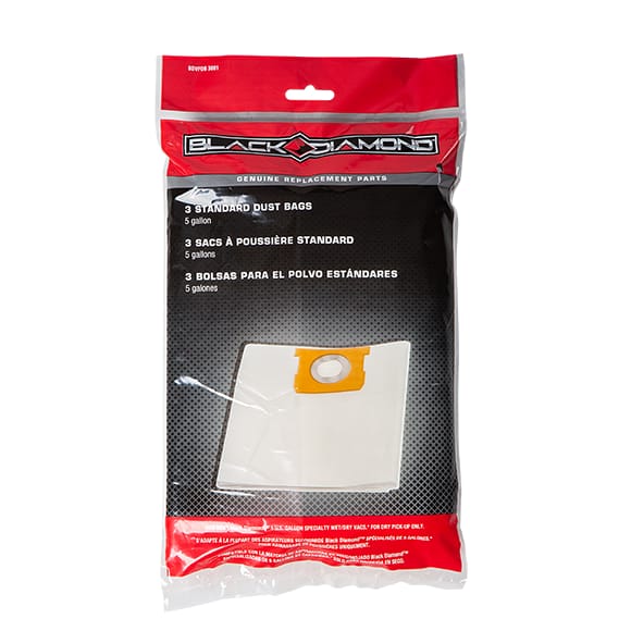 Black Diamond™ 3 Standard Dust Bags - 5 Gallon