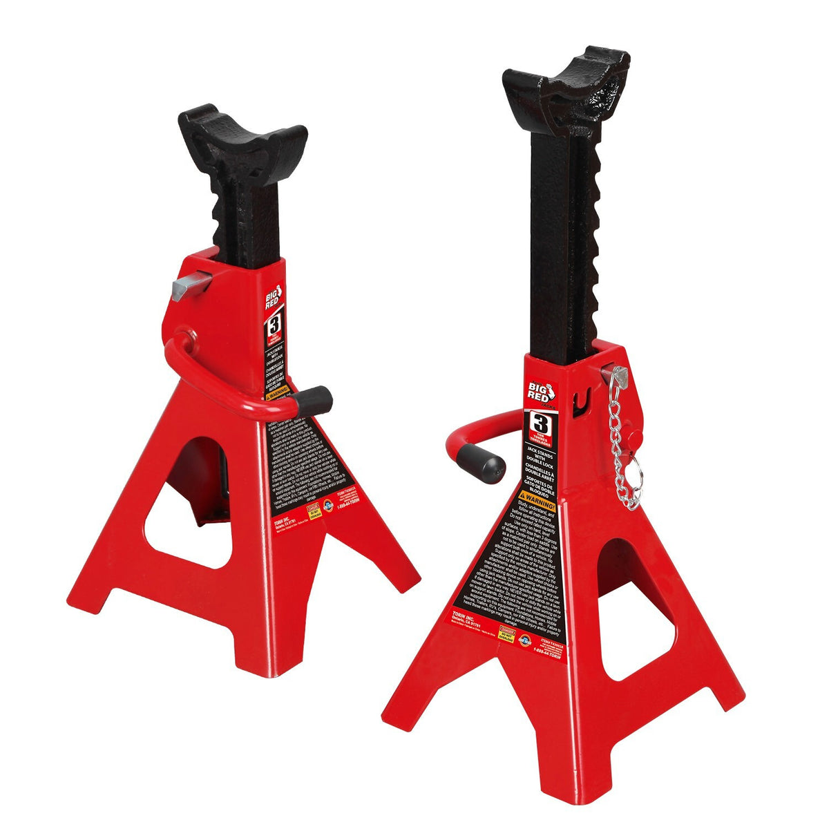 3 Ton Double Lock Stands Pair