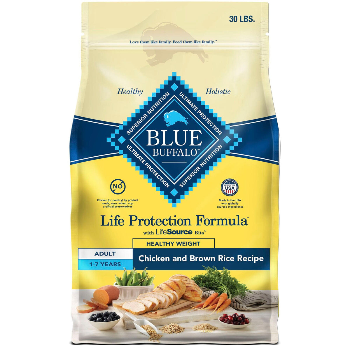 Blue Adlt Hw Ckn & Br 30#Dg