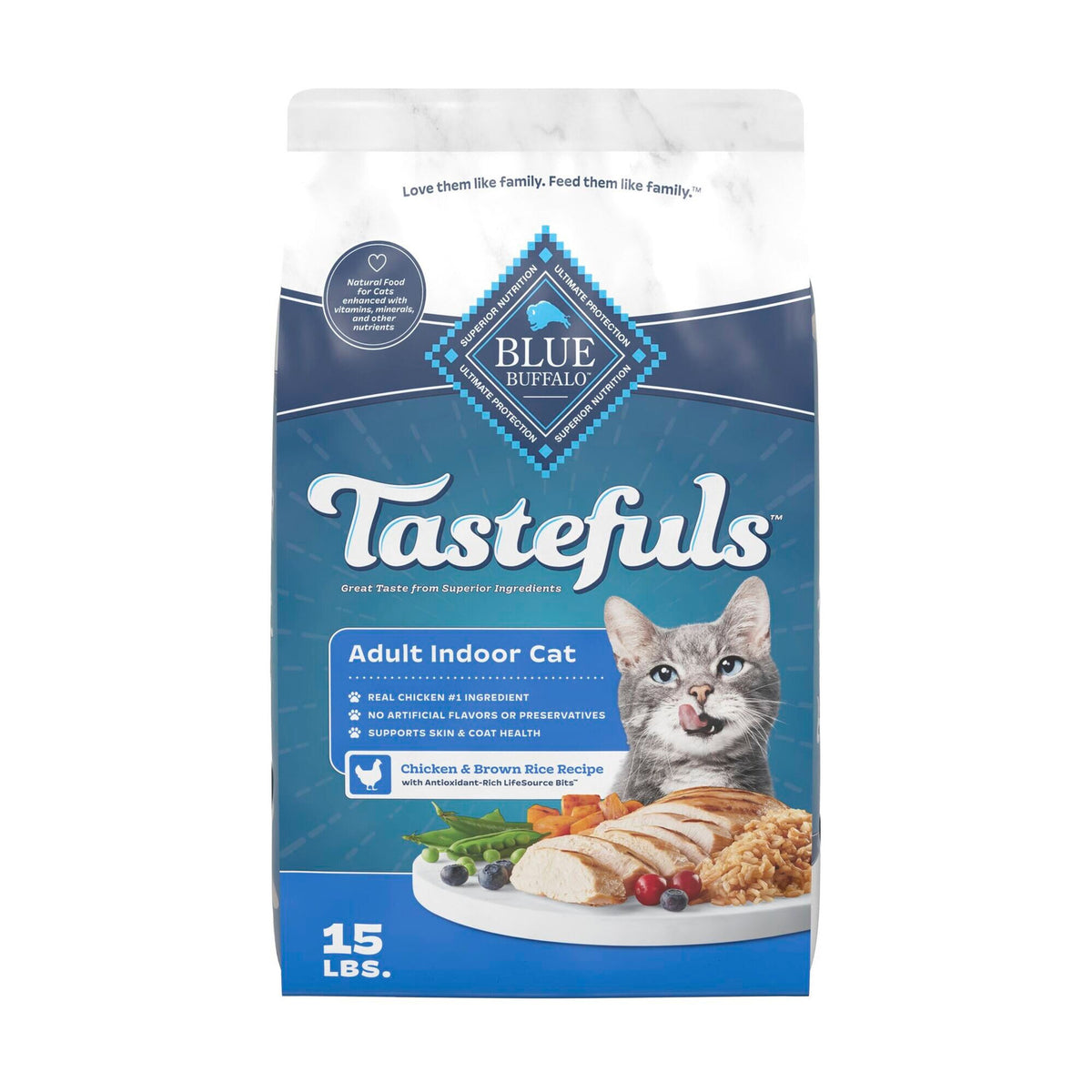 Blue Adlt Indr Ckn & Br 15#Cat