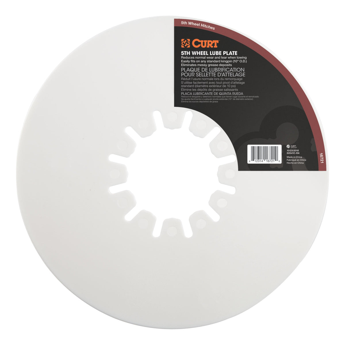 10 IN 5TH WHEEL LUBE PLATE