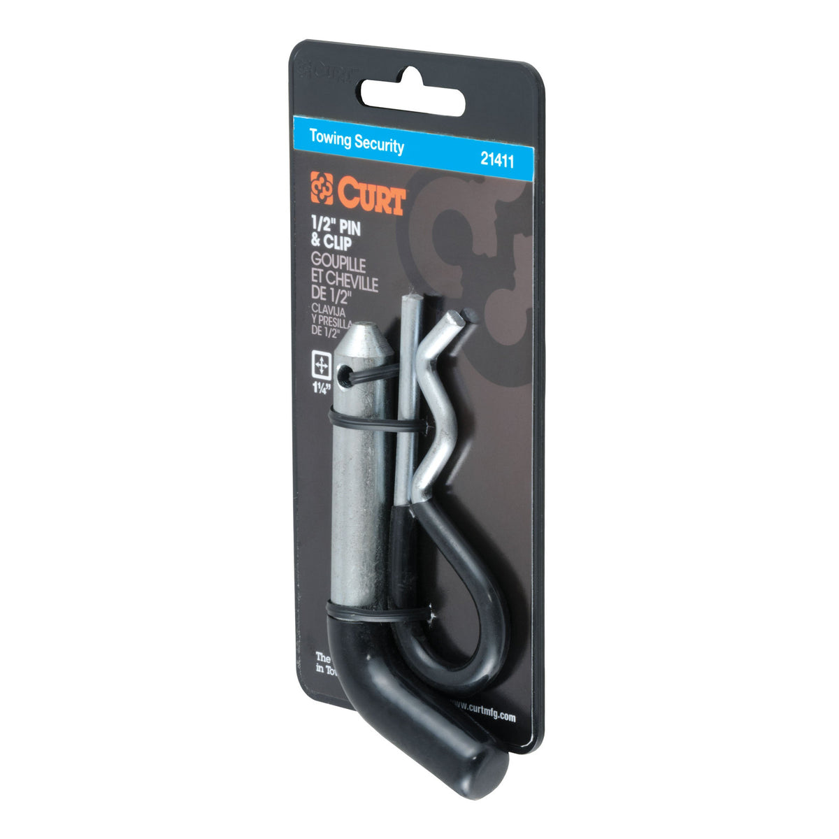 1/2" PIN & CLIP, COATED, pkg