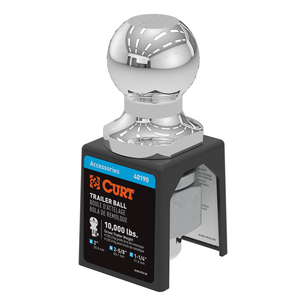 2 X 1 1/4 X 2 5/8 HITCH BALL