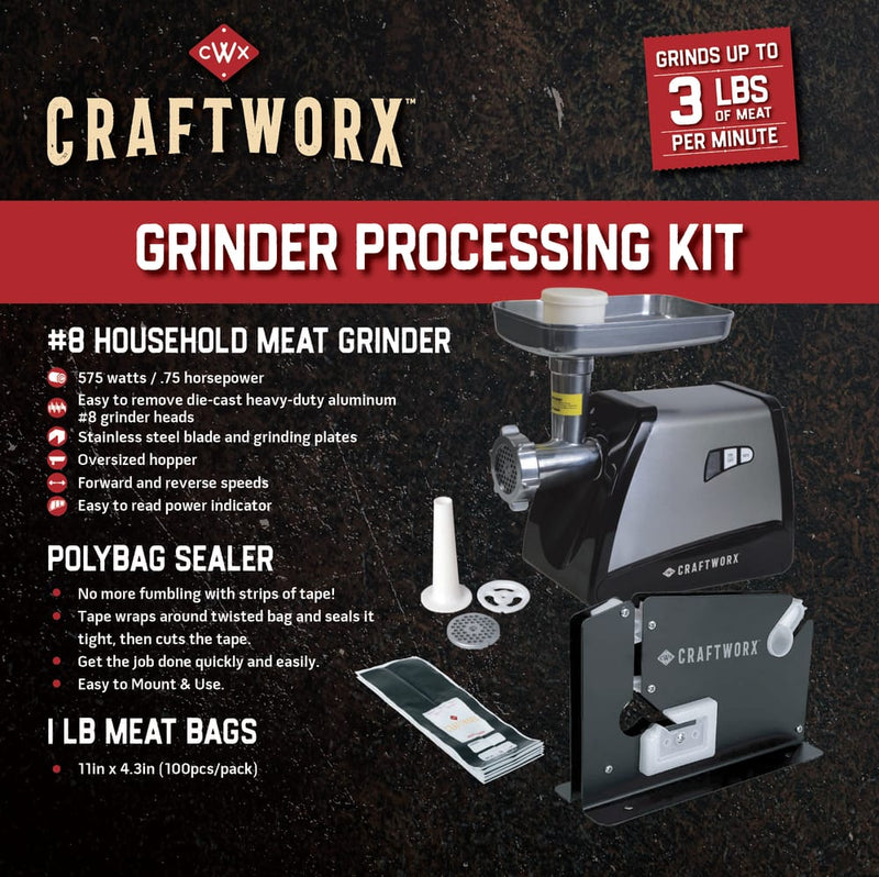 Craftworx™ #8 Meat Grinder Processing Kit