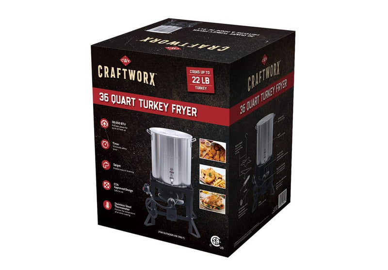 Craftworx™ 36 QT Heavy Duty Turkey Fryer with Timer