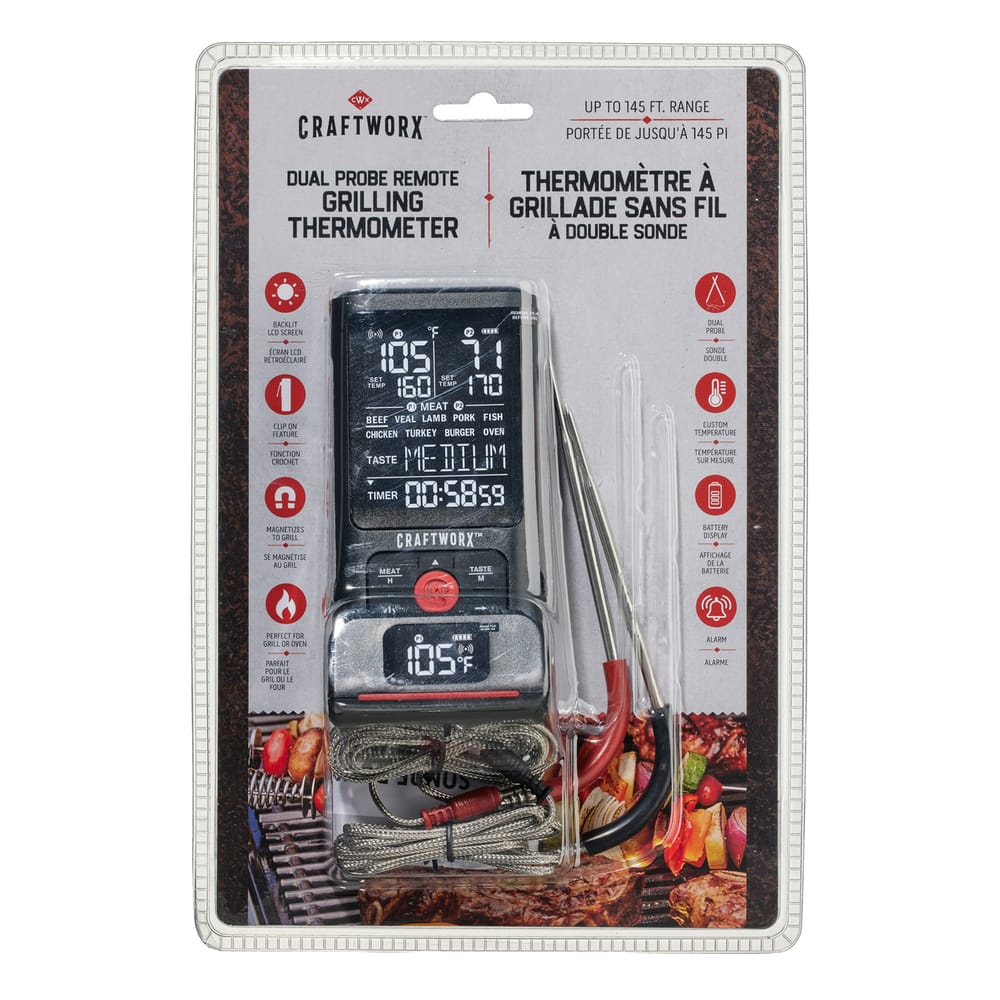 Craftworx™ Dual Probe Remote Grilling Thermometer