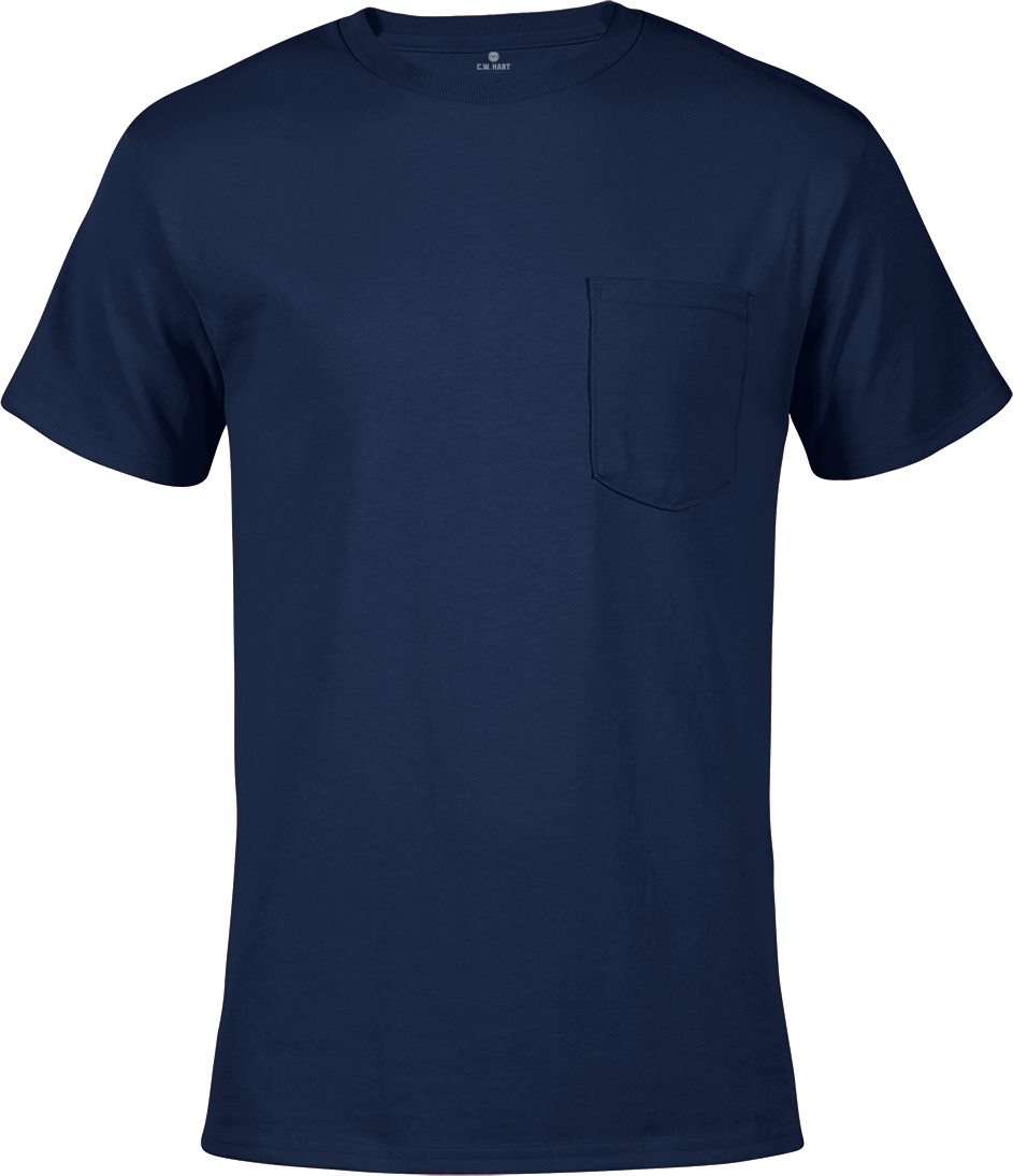 Men's Short Sleeve Crew Neck Pocket Tee - Athletic Navy - Front
