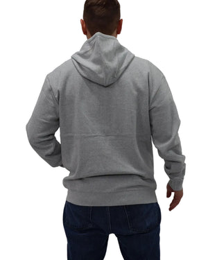 Men's Full-Zip Fleece Hoodie - Light Grey Heather - Back